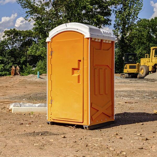 how often are the portable toilets cleaned and serviced during a rental period in Sabine County LA